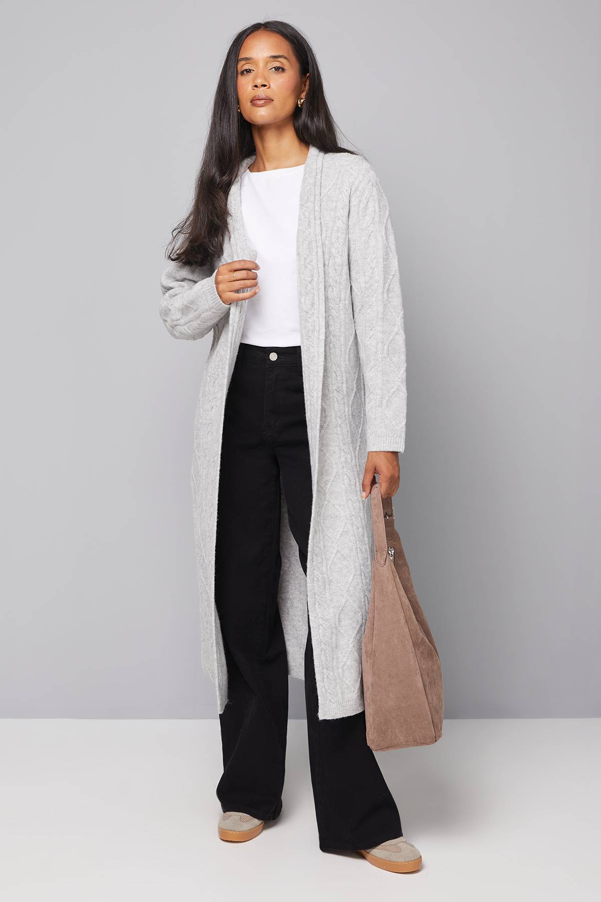 Wallis Cardigan Maxi Long à Torsades