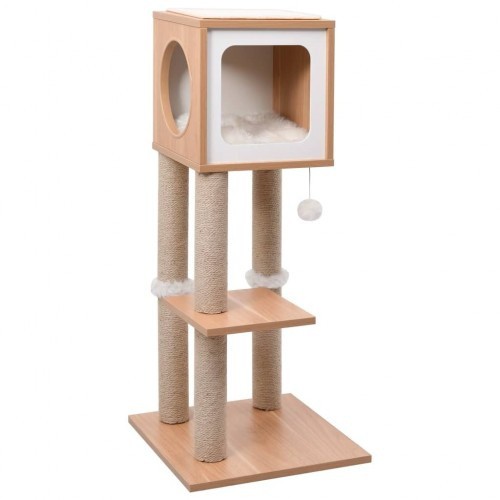 Arranhador para gatos de tamanho médio, branco