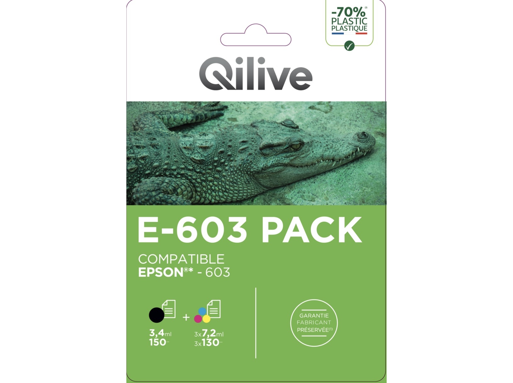 TINTEIRO QILIVE PACK EPSON E-603 PRETO COR