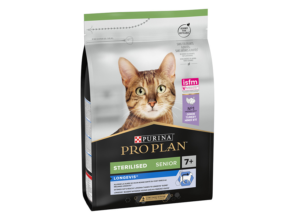 RAÇÃO PARA GATO PRO PLAN ESTERILIZADO  7 COM PERU 3KG