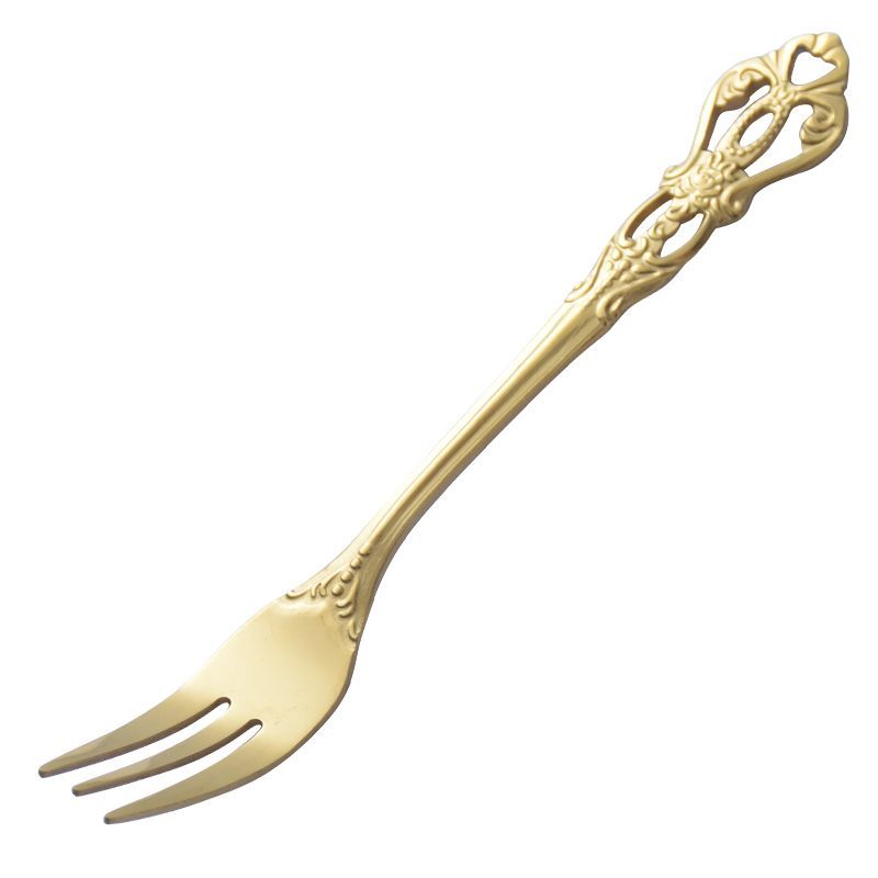 Hashi - Geëmbosseerde legering dessertlepel / vork