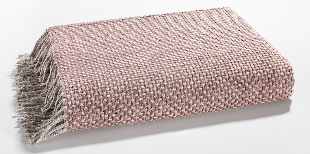 MONDO Wohndecke EMNA 150 x 200 cm rosa/beige