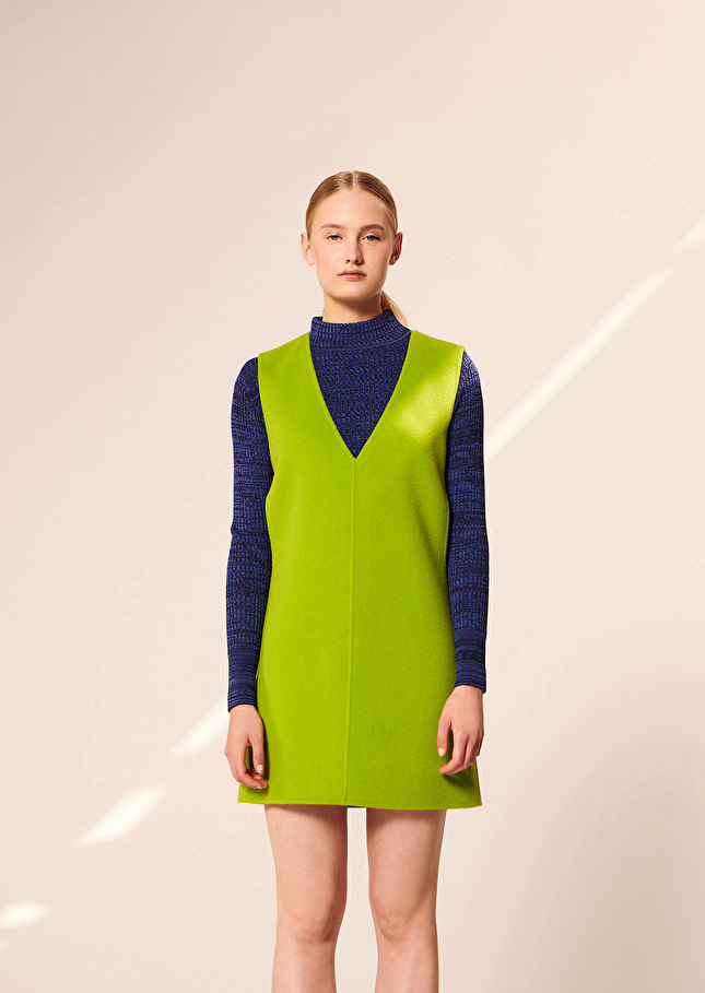 Robe Romaverte en laine double face