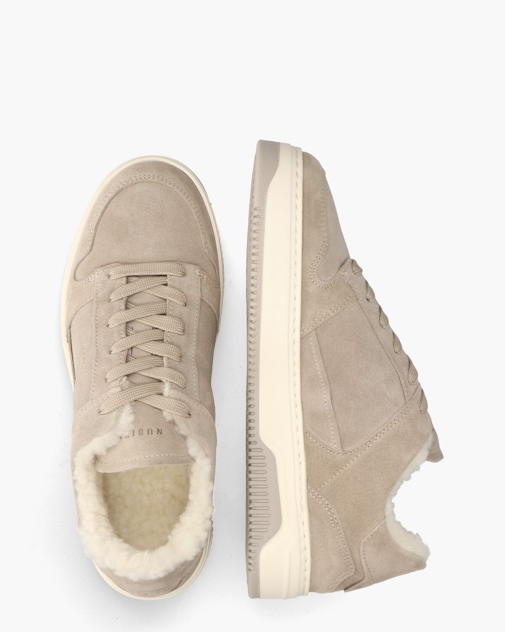 Nubikk Basket Court Fur Taupe Herensneakers