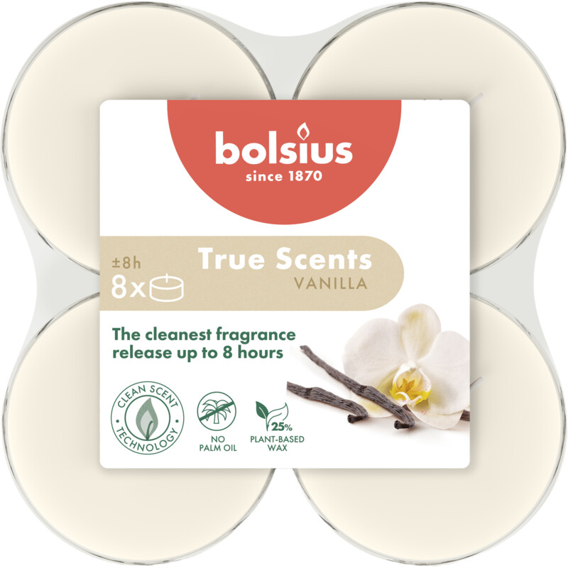 Bolsius True scents maxi geurtheelichten vanille