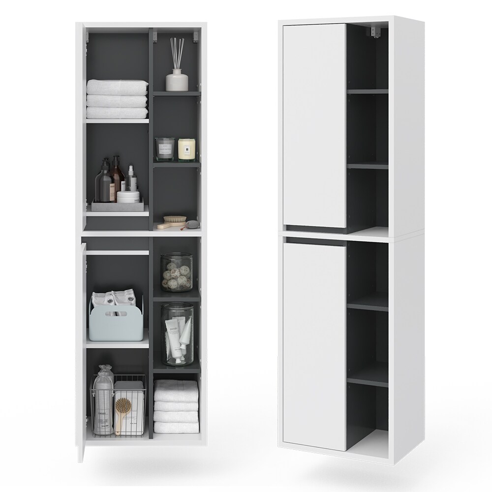 Vicco Badschrank Viola Weiß Hängeschrank Hochschrank 2 Türen Badmöbel Badregal
