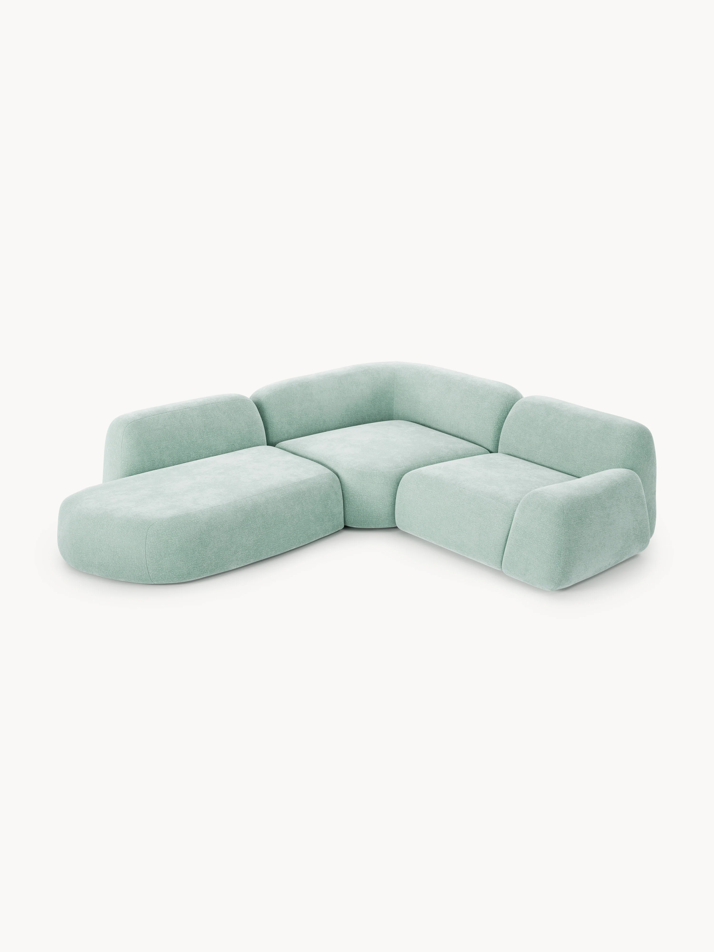 Modulaire hoekbank Wolke (4-zits) met chaise longue