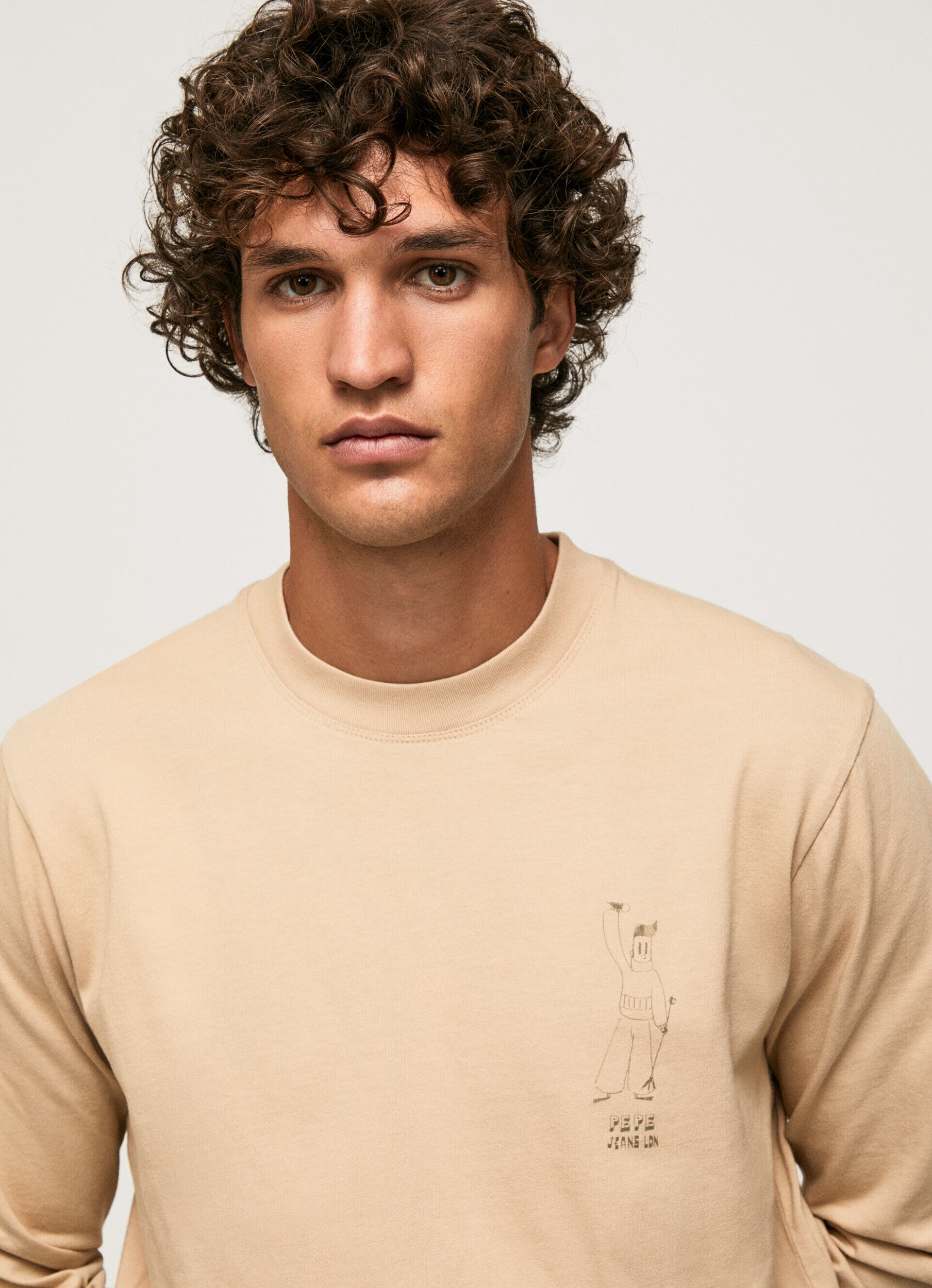 CAMISA ALGODÓN GRANDE MANGÁ - bege pedra