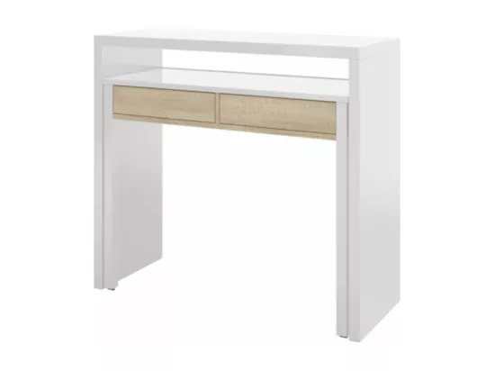 Bureau console extensible 2 tiroirs Consola - L100 cm