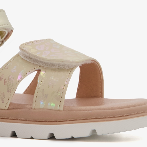 Blue Box meisjes sandalen goud met luipaardprint