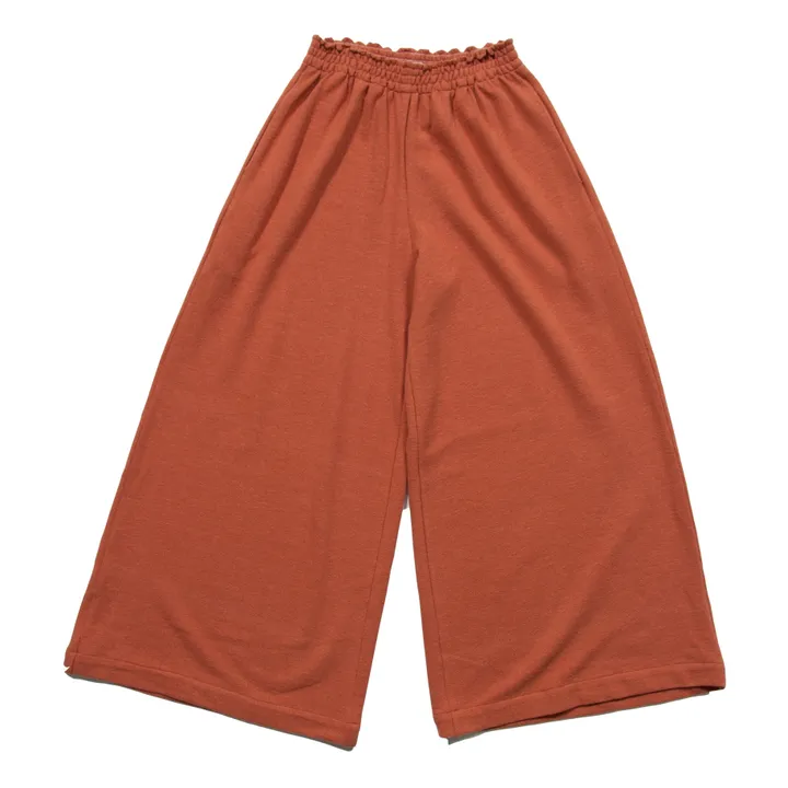 Tangerine Pantalon Large Crêpe | Terracotta
