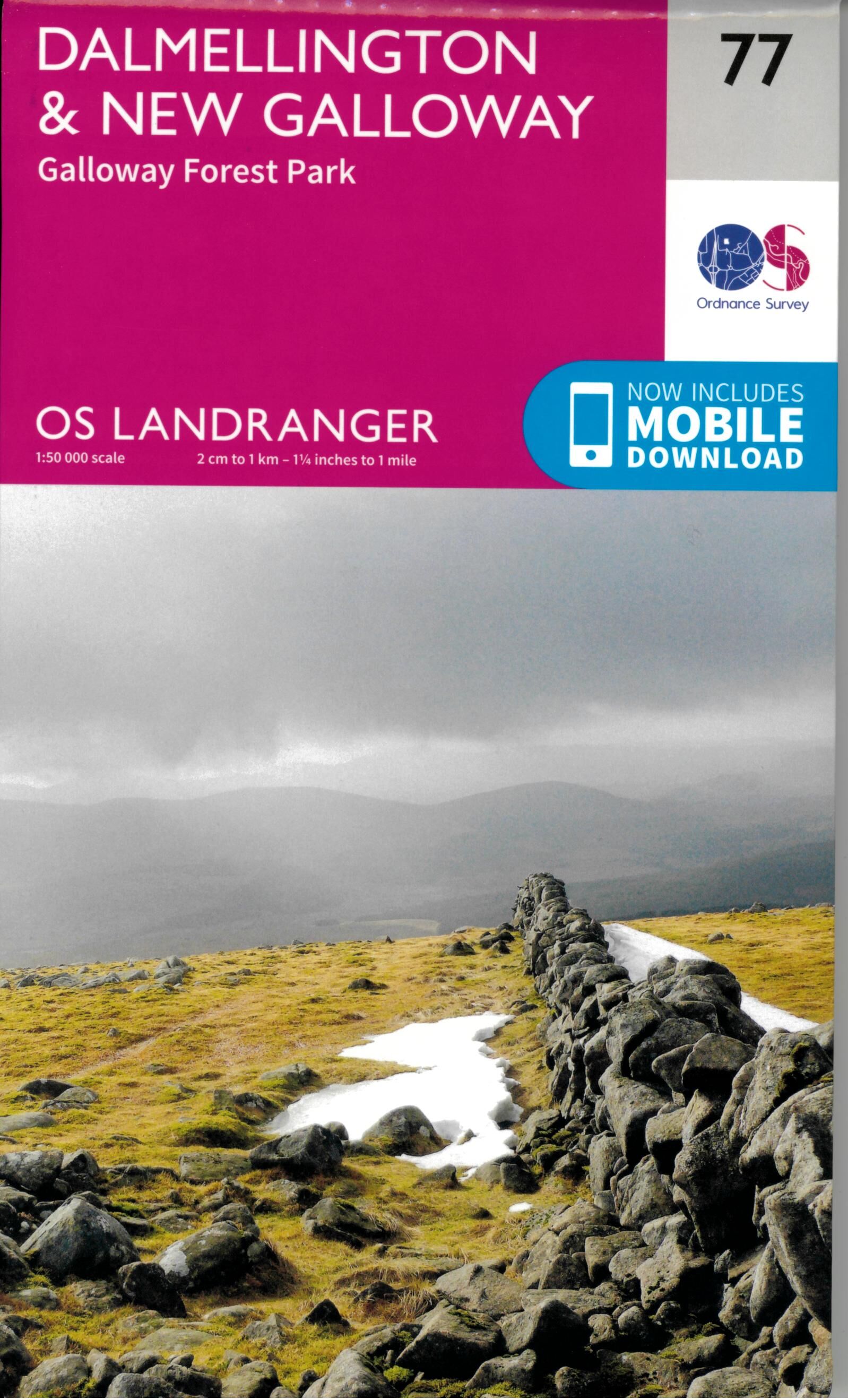 ORDNANCE SURVEY - 77 GB DALMELLINGTON 1 50 000