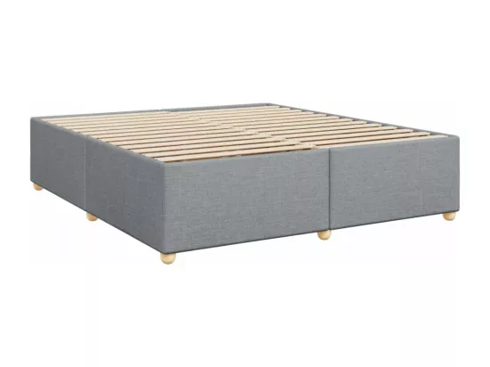 Sommier à lattes de lit avec matelas Gris clair 180x200cm Tissu