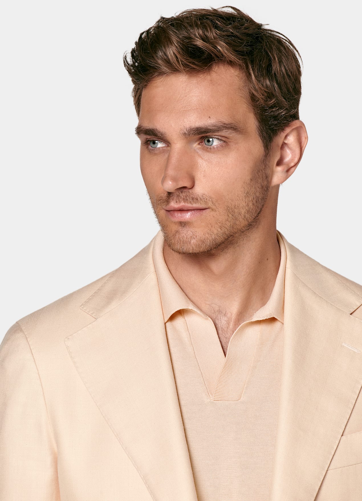 Blazer Roma coupe Relaxed rose clair à chevrons