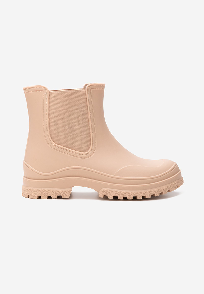 Bottines en caoutchouc beige Idecsa
