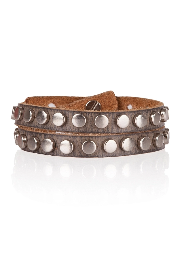 Cowboysbelt Lederarmband Braun 2468-560-Mud
