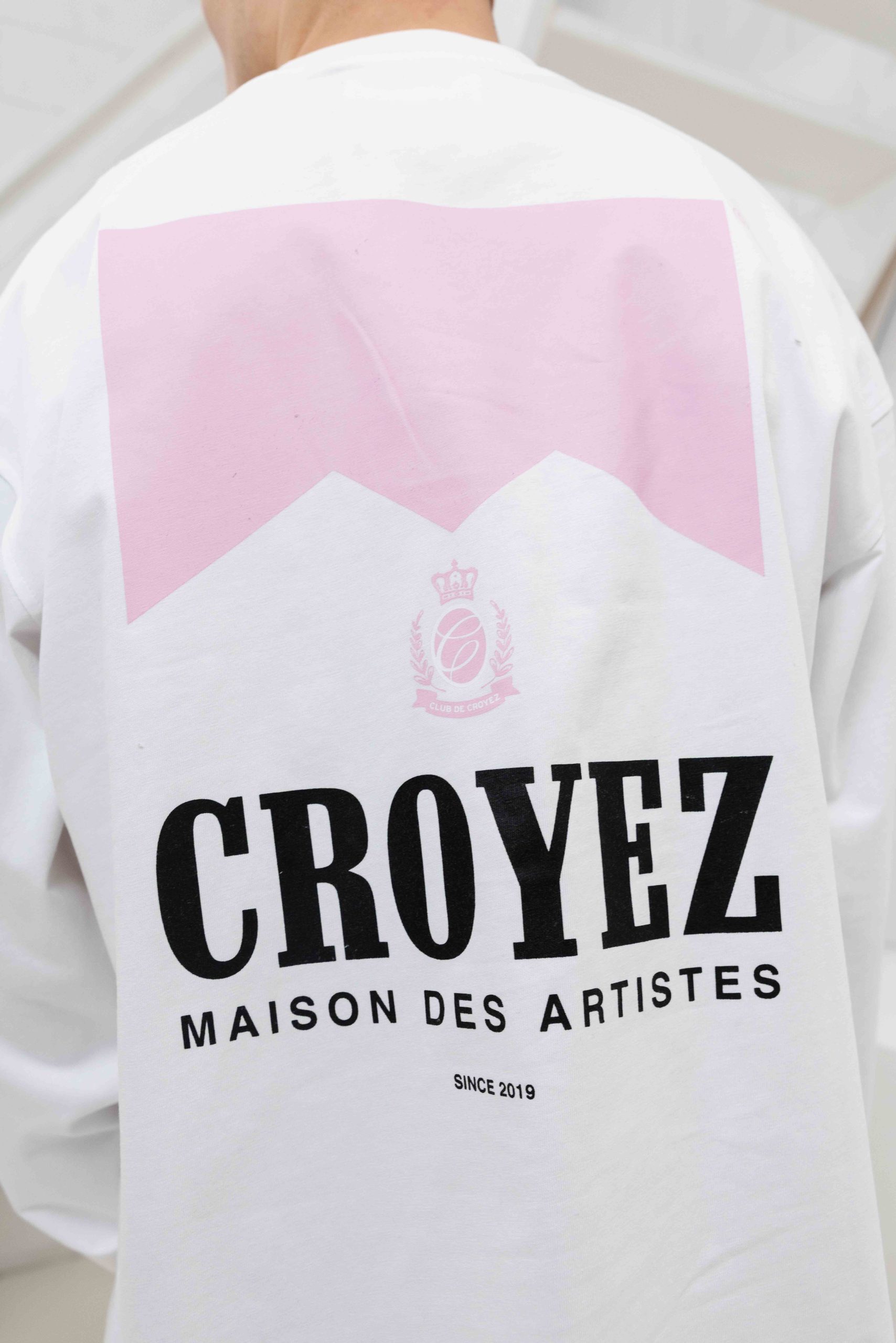 Croyez Maison Fumes Longsleeve T-Shirt Heren Wit