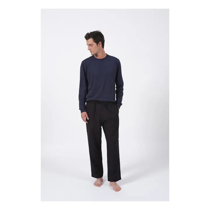 Talc T-shirt Manches Longues Sagace | Bleu marine