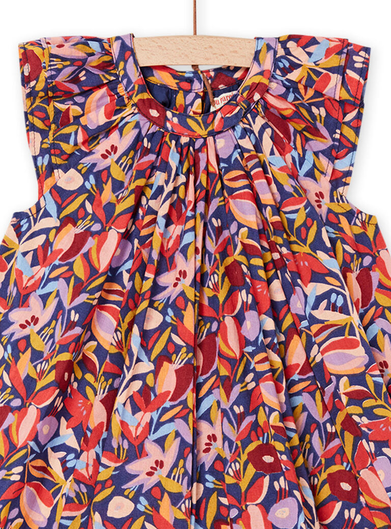 Robe indigo à imprimé fleuri
