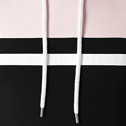 Sweat Capuche Tricolore 1801 Rose Blanc Noir