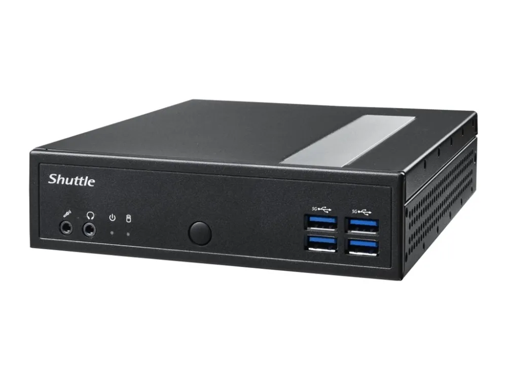Shuttle XPC slim DL30N - Barebone - ultrakompakt mini-PC 1 x N-series N100 / op til 3.4 GHz - RAM 0 GB - UHD Graphics - Gigabit Ethernet, 2.5 Gigabit Ethernet