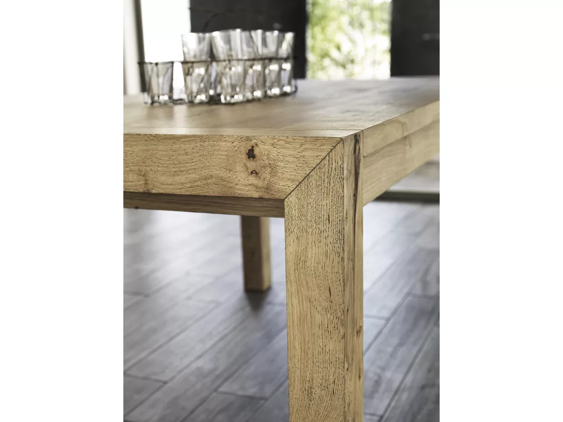 Nevada Table extensible (160/240 x 90 cm) en placage chêne brun