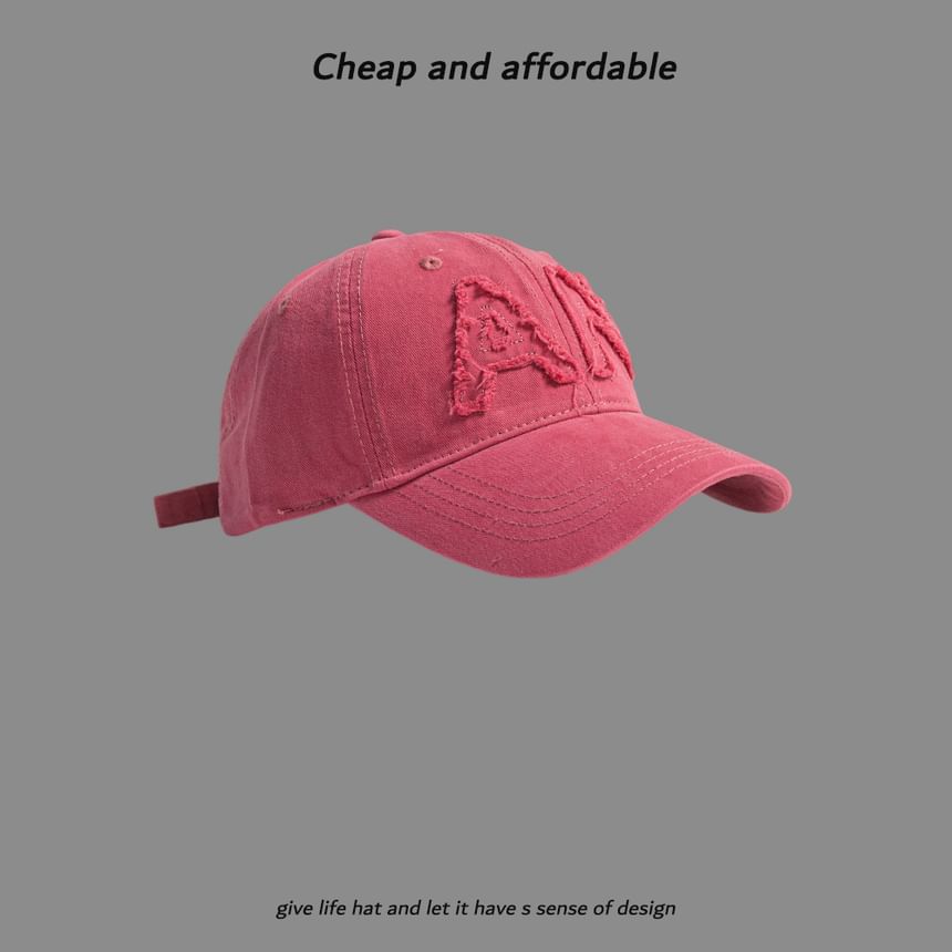 Alpha Kiss - Baseballpet met effen letters en applicaties
