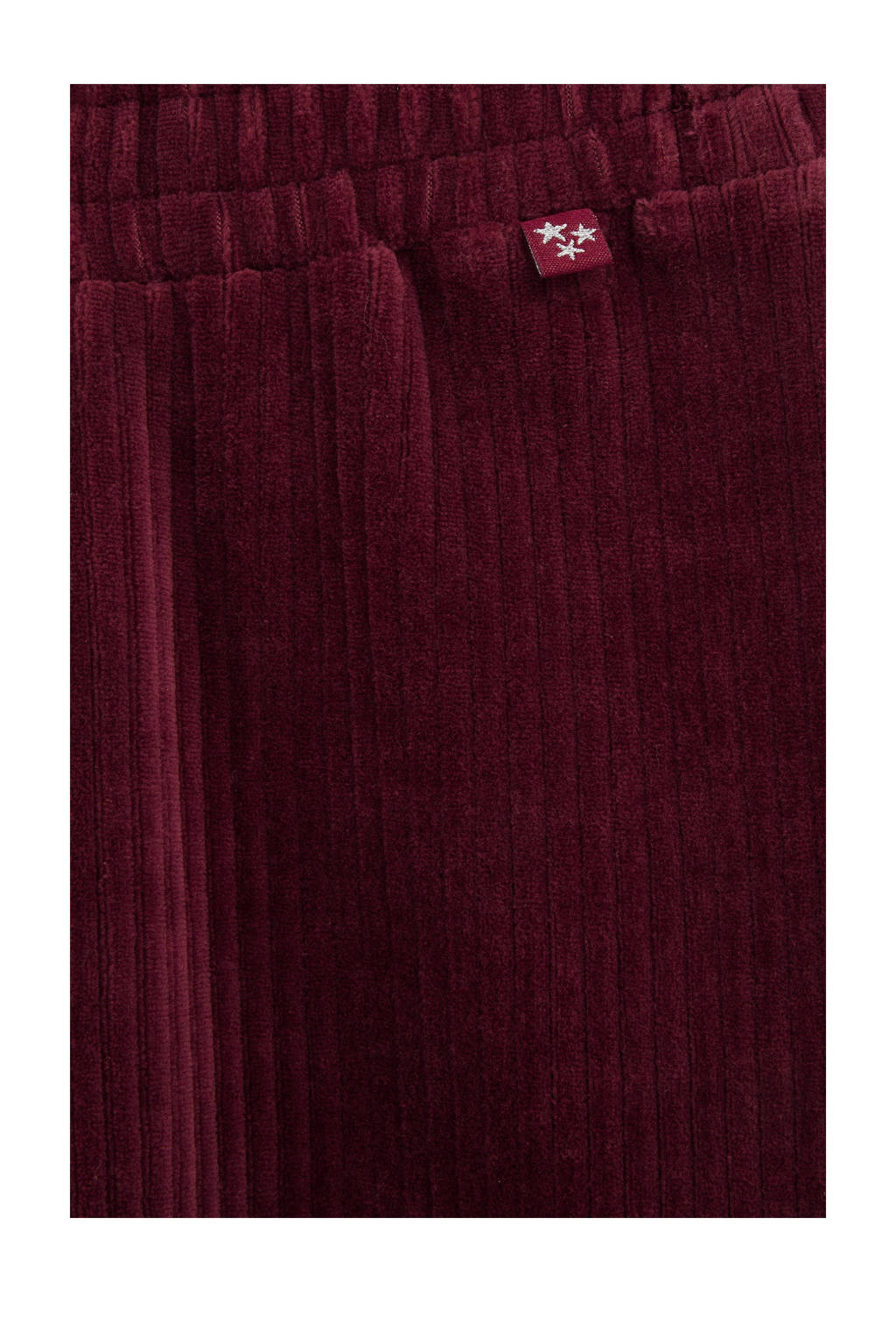 WE Fashion velours straight fit broek donkerrood