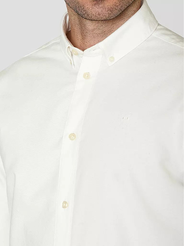 KNOWLEDGE COTTON APPAREL Hemd Regular Fit HARALD weiss