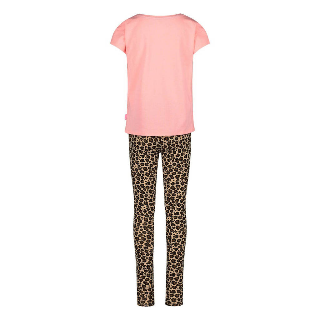 Vingino pyjama WIlAH met all over print roze/camel