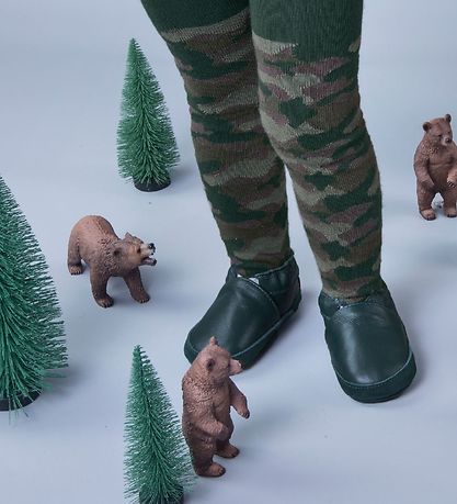 Melton trømpebukser -  Grøn Camouflage