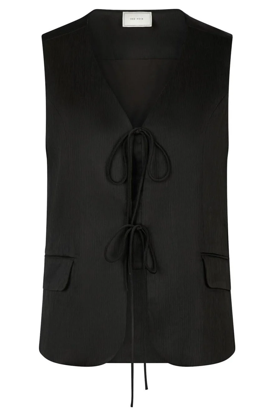 Neo Noir Malino Structure Waistcoat 164047