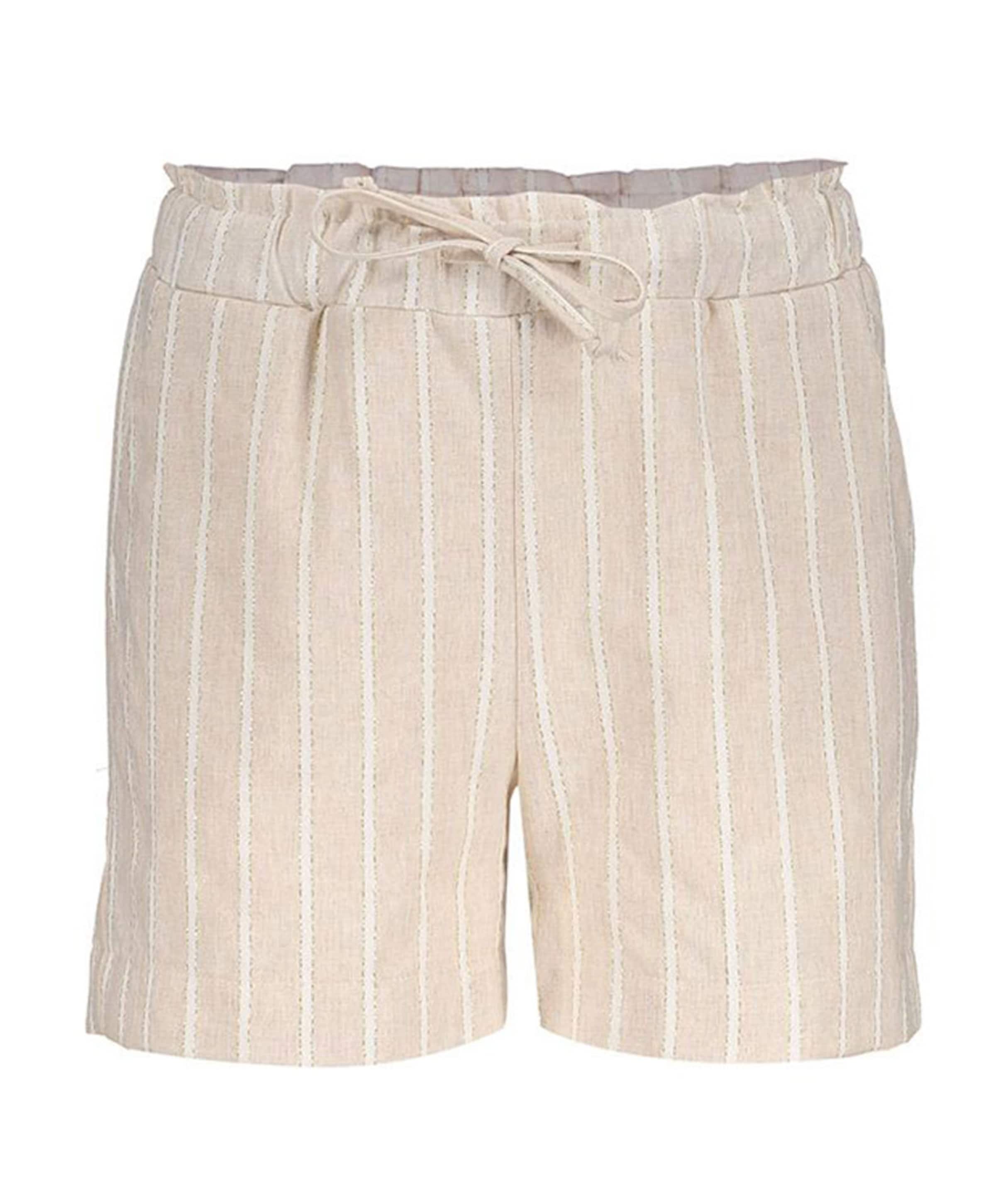 Geisha lurex stripe meisjes korte broek ecru