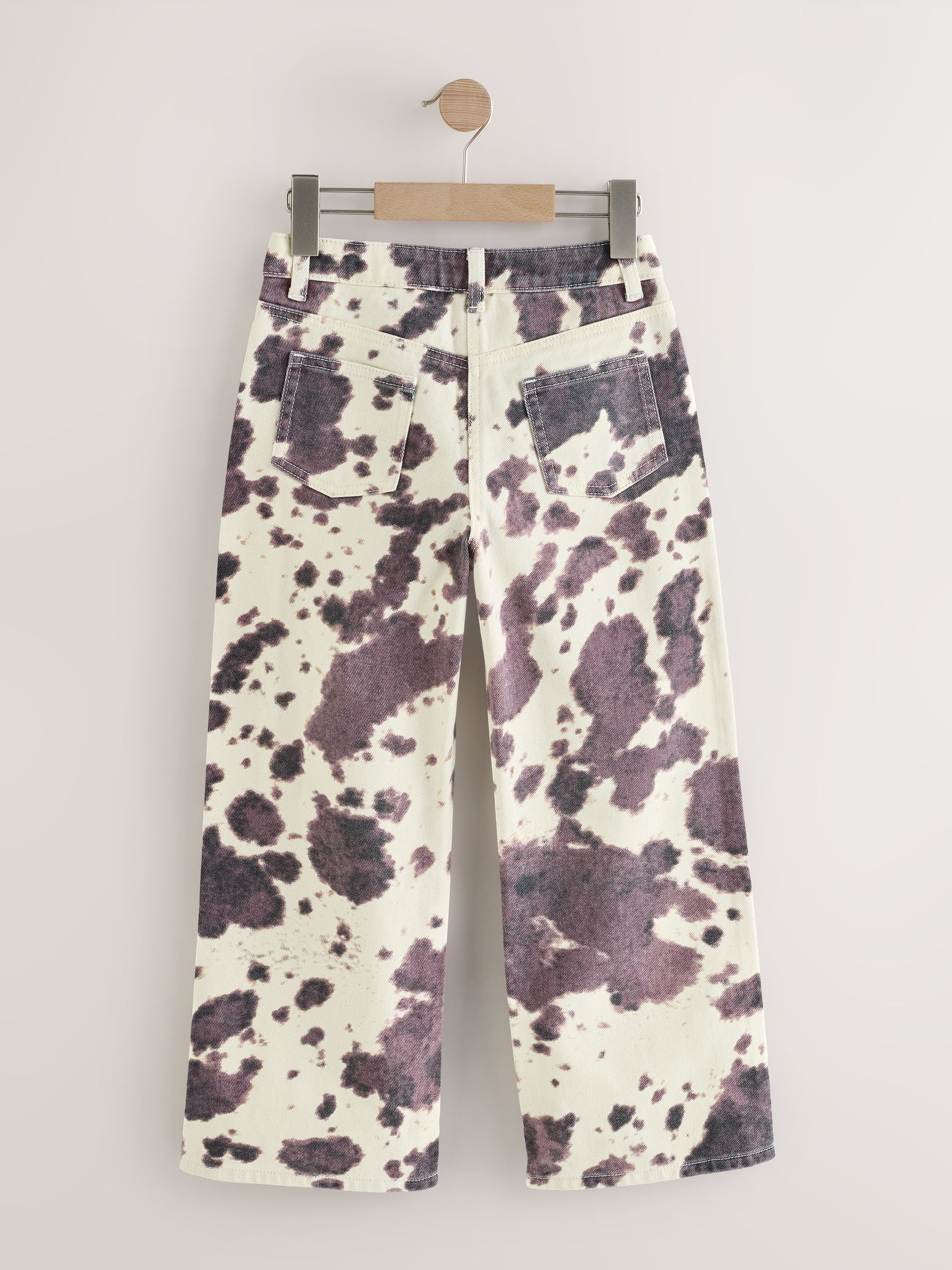 Koeienprint - Jeans met wijde pijpen (3-16 jr)