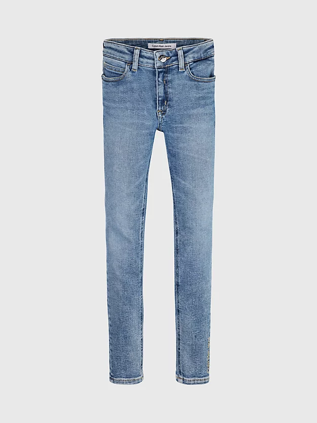 Calça jeans skinny a vita media
