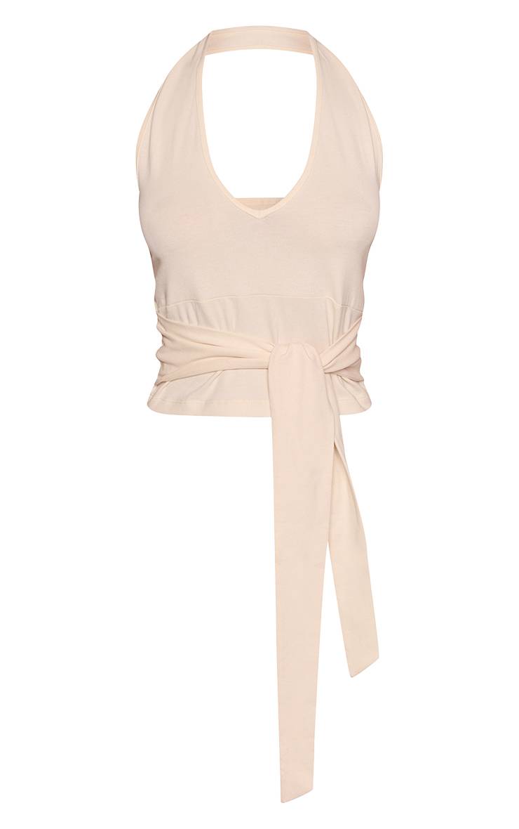 Citron Top Caraco Petite En Coton Doux Avec Encolure Américaine Et Détail Taille Cache-cœur