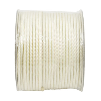 Ledent gevlochten touw wit nylon 3 mm 50 m