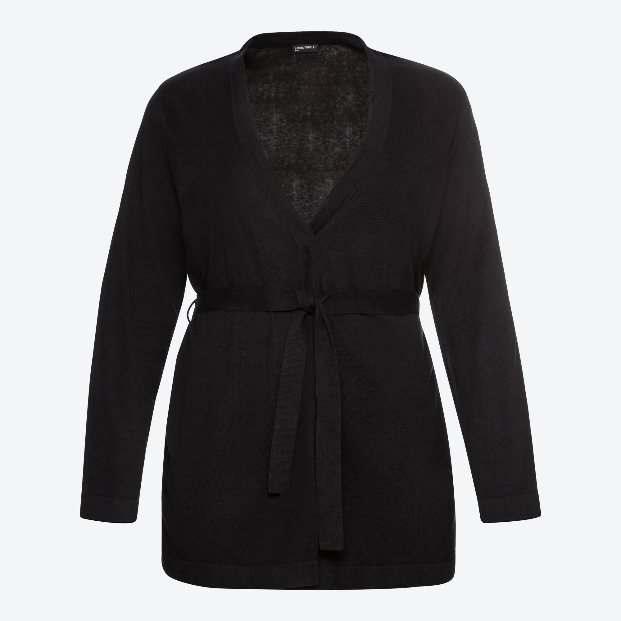 Damen-Strickjacke mit Gürtel, große Größen