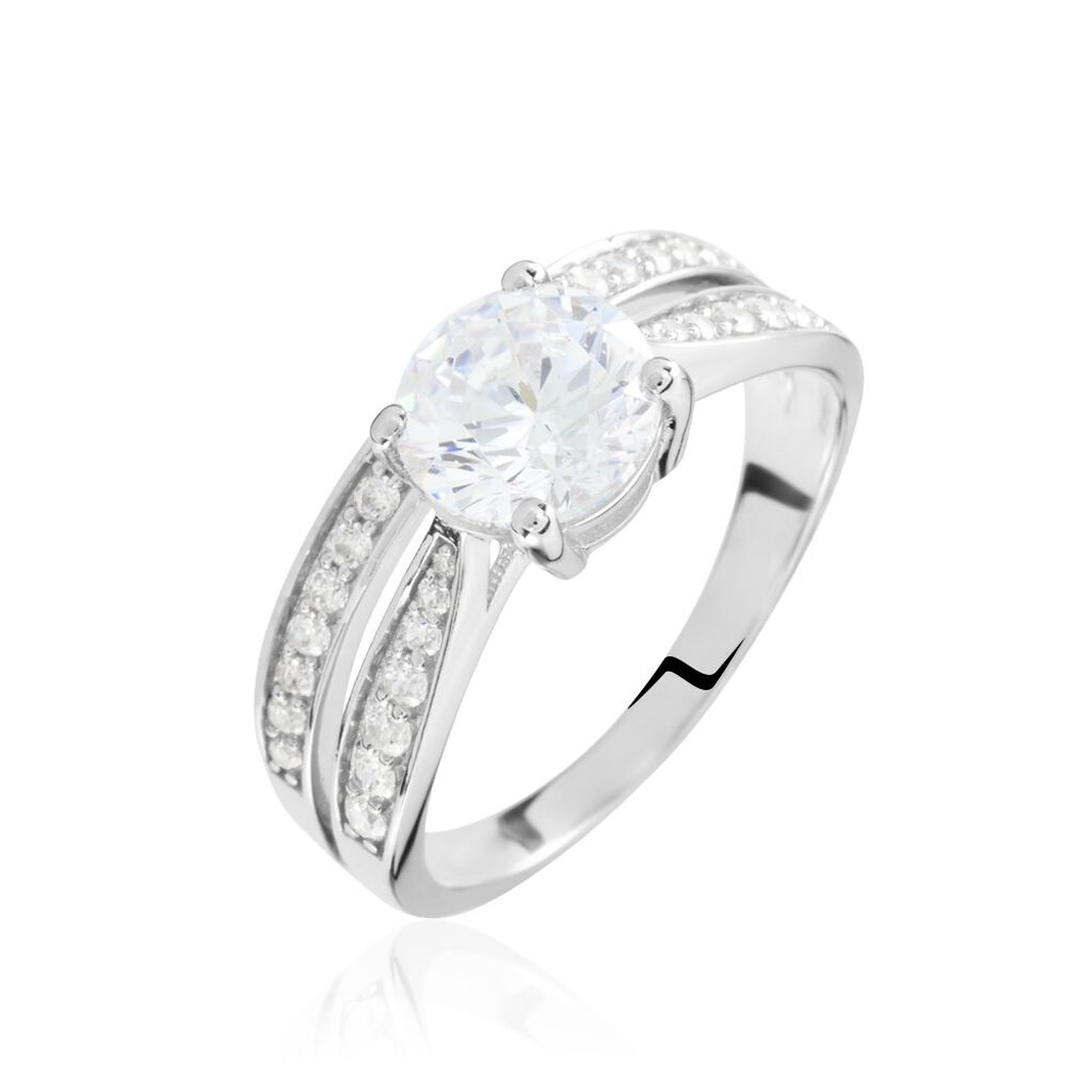 Solitaire Aarone Or Blanc Oxyde