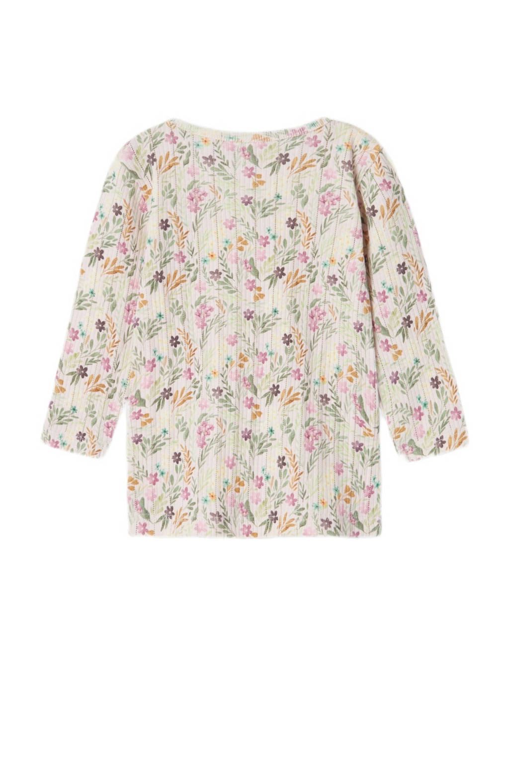 NAME IT baby gebloemde longsleeve NBFKEJSA beige/roze/groen