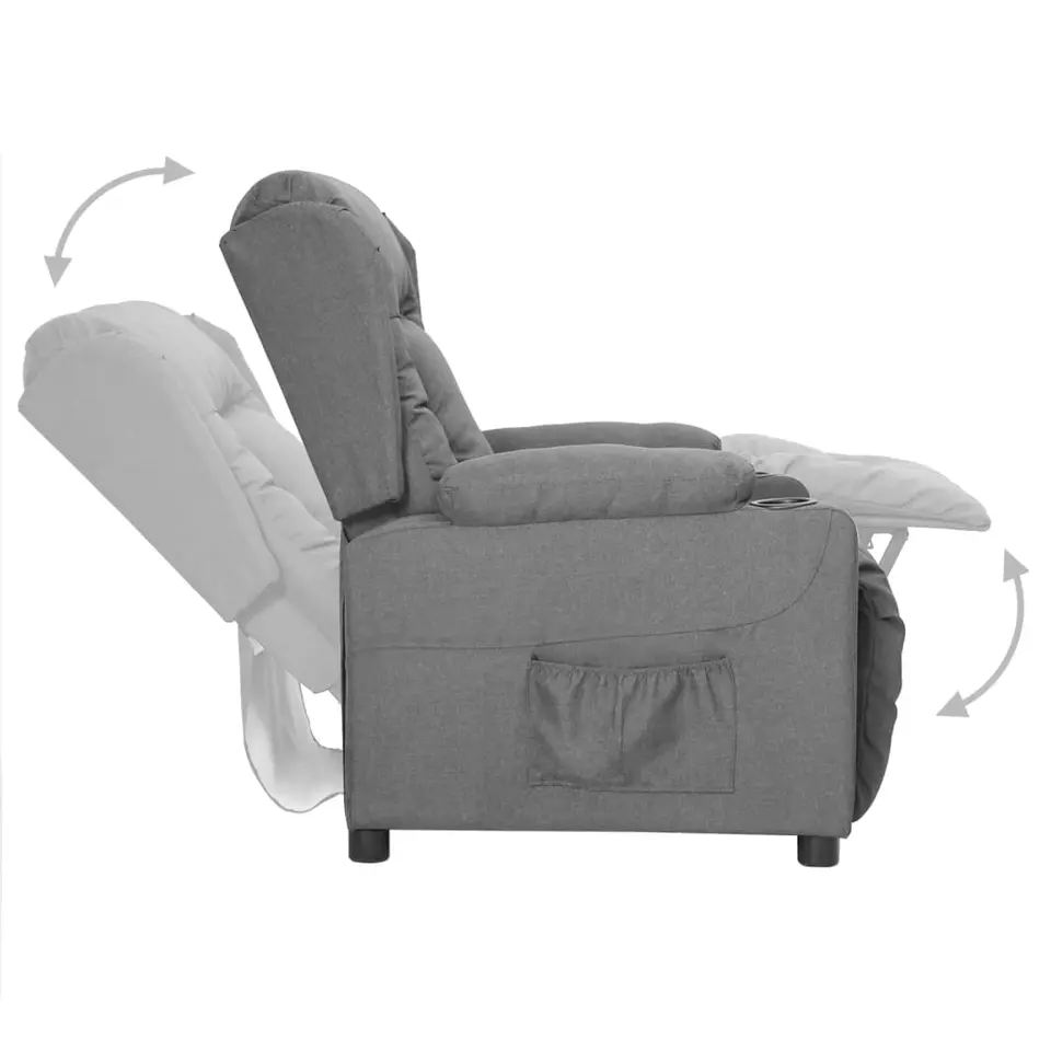 vidaXL - Fauteuil - Grijs - Stof