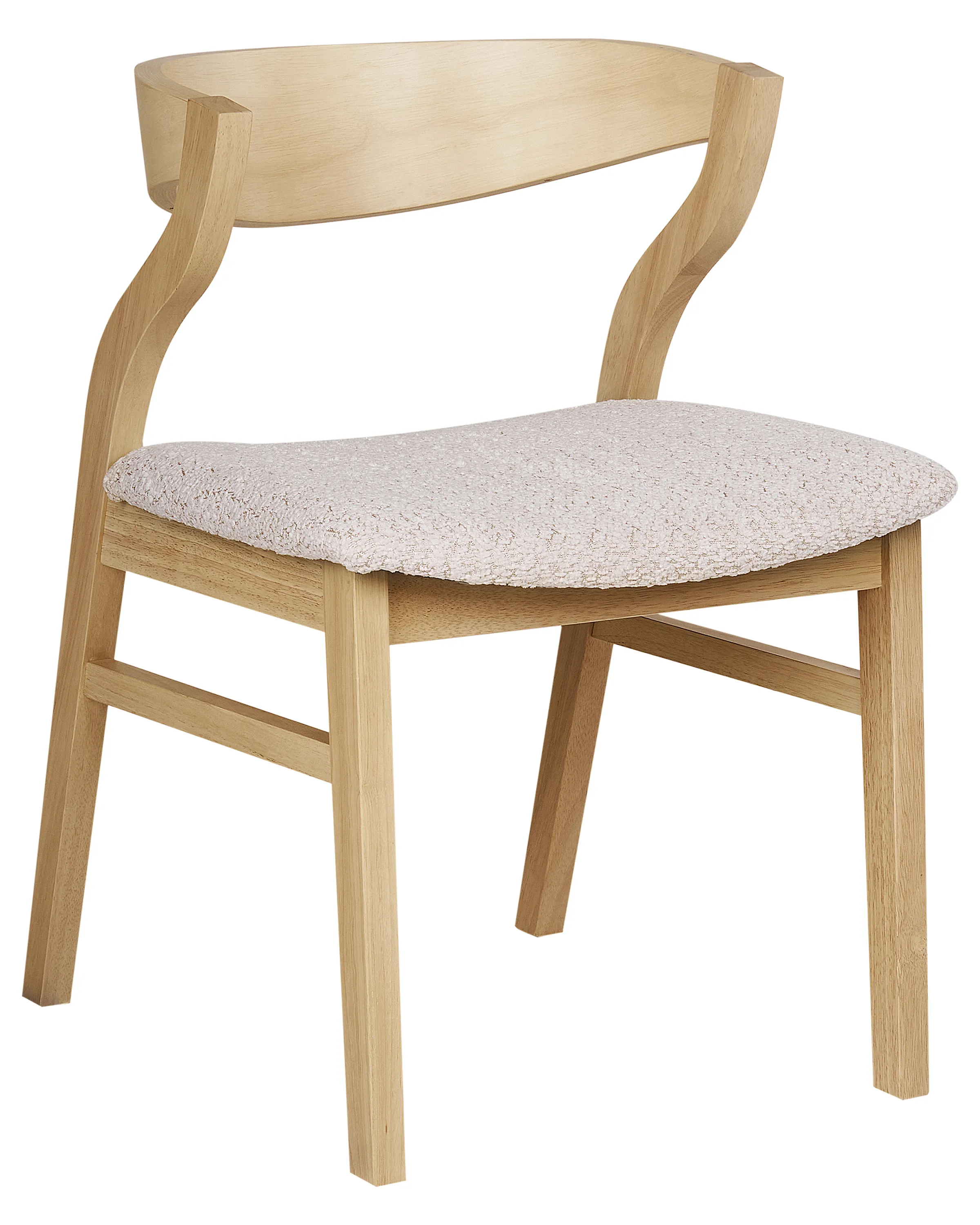 Set van 2 eetkamerstoelen MAROA Hout Lichtbeige