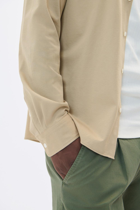 Matinique taupe heren overhemd