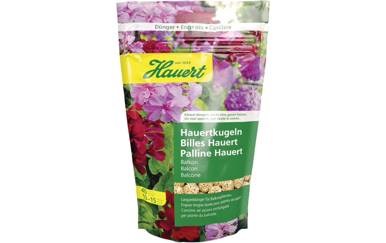 Langzeitdünger Hauertkugeln Balkonpflanzen, 40 Stk.Düngerkugeln