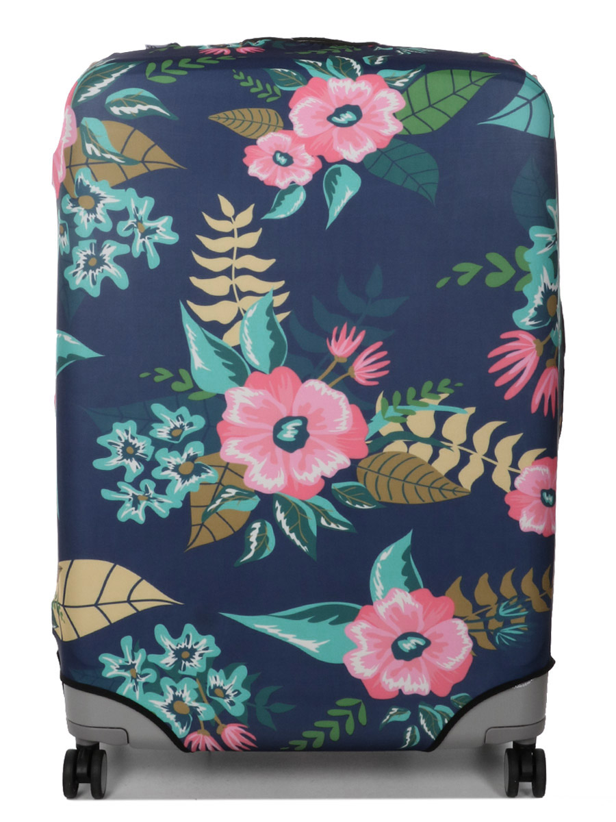 Housse de valise Periea Dark Blue with Flowers XL