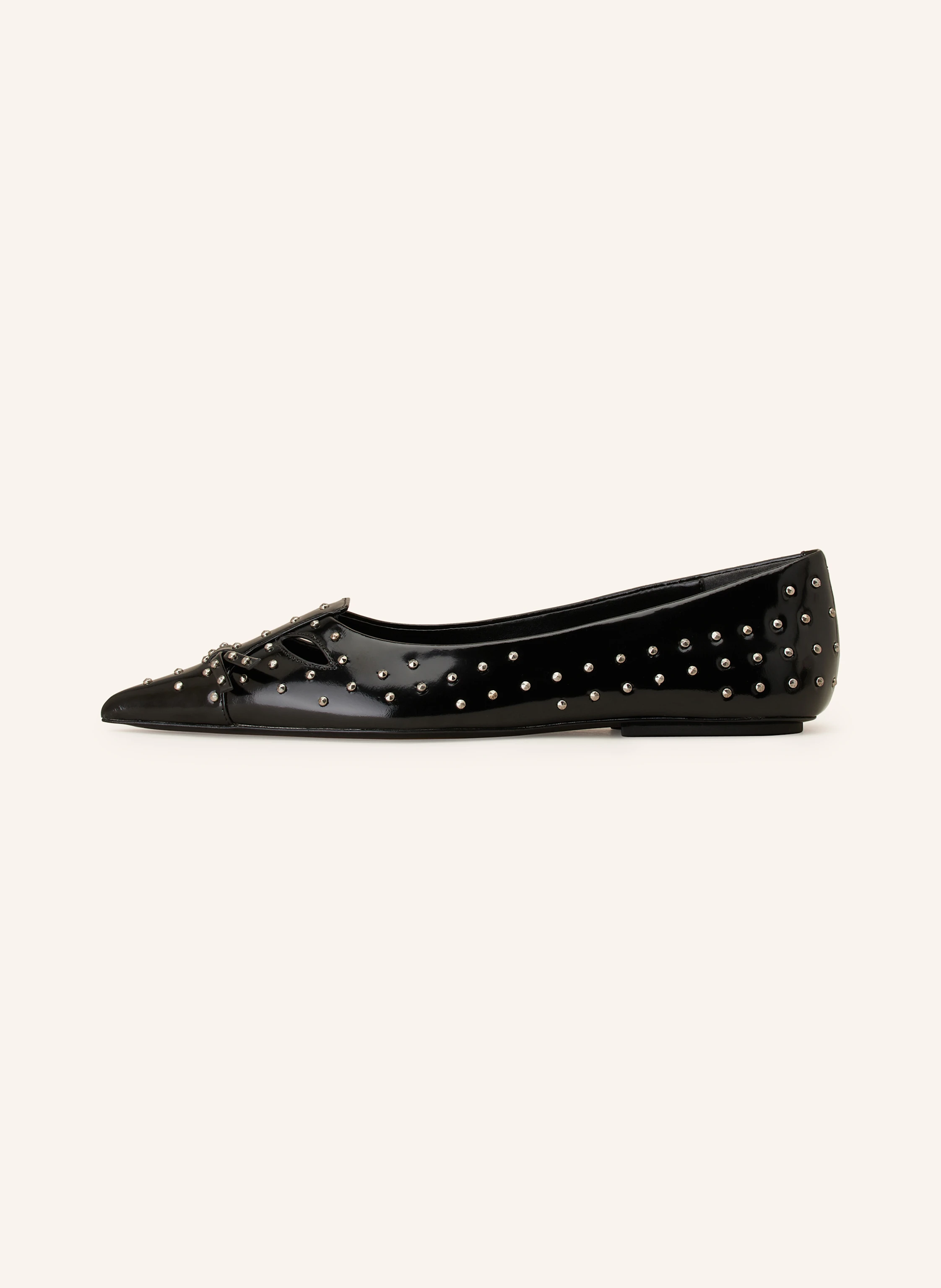 MARC JACOBS Lack-Ballerinas THE CAT mit Nieten und Cut-outs