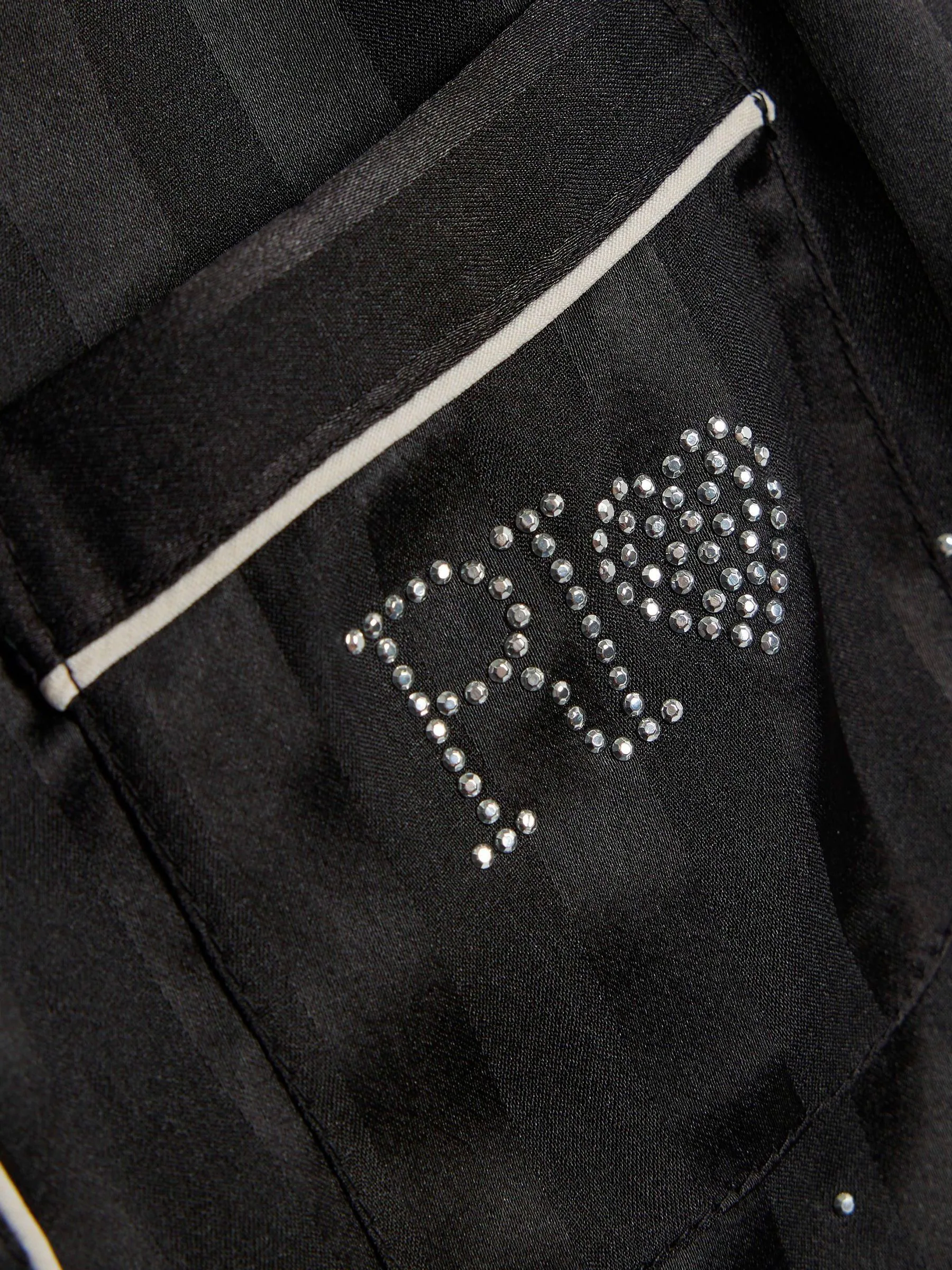 Zwart - River Island Hotfix Fur Cuff Pyjamas