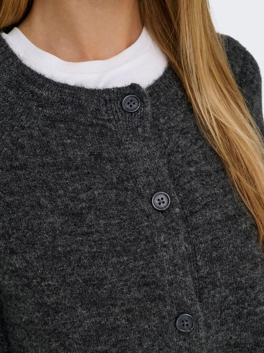ONLALLISON Strickjacke Dark Grey Melange