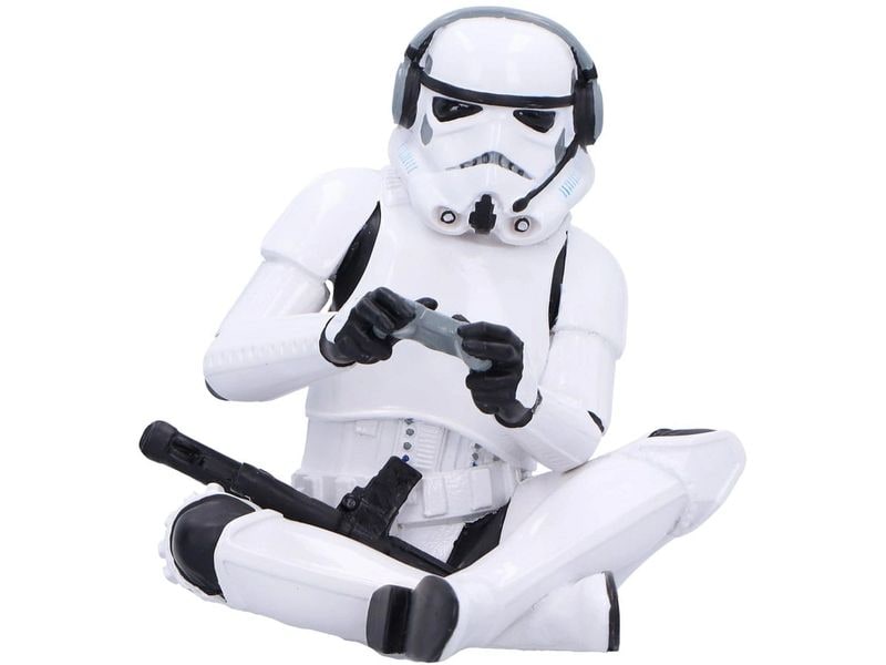Nemesis Now Aufsteller Original Storm Trooper Game on Weiss Offiziell lizenzierte, handbemalte Figur
