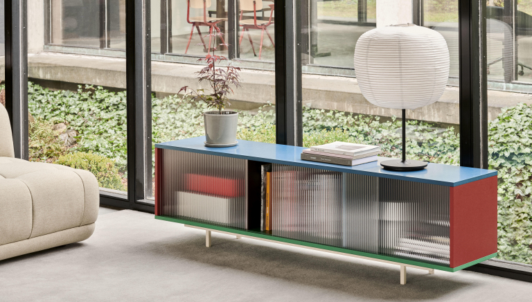Hay Colour cabinet tv-meubel L with glass doors multi